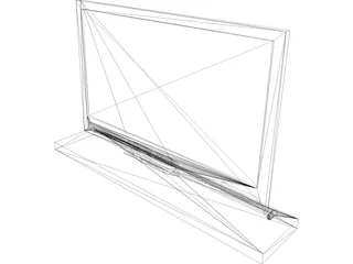 Sony Flat Screen Monitor 3D Model preview