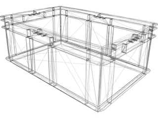 Plastic Box 3D Model preview