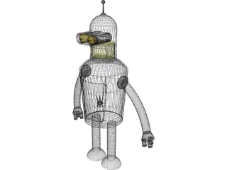 Futurama Bender 3D Model preview
