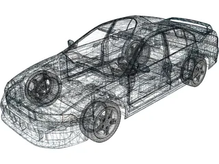 Mitsubishi Galant VR6 3D Model preview