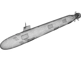 SSN 23 Jimmy Carter 3D Model preview
