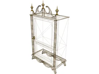 Pillar Clock 3D Model preview