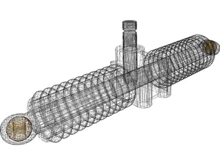 Steering Rack 3D Model preview