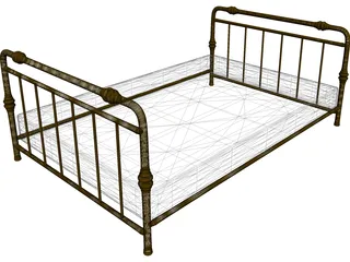 Bronze Bed 3D Model preview