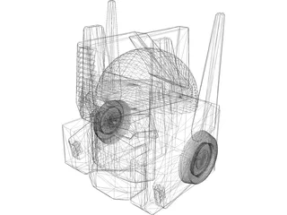 Transformers Optimus Prime Head 3D Model preview