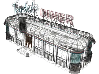 Roadside Diner 3D Model preview