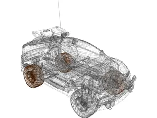 Xeno car 3D Model preview