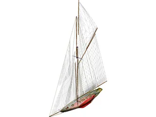 Britannia Sailing Yacht 3D Model preview