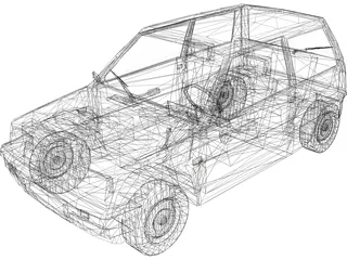 VAZ 1111 Oka 3D Model preview