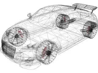 Audi TT Quattro [Tuned] 3D Model preview