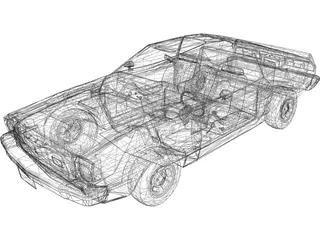 Ford Mustang (1976) 3D Model preview