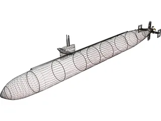 USS Dallas 3D Model preview