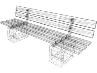 Outdoor Seat 3D Model preview
