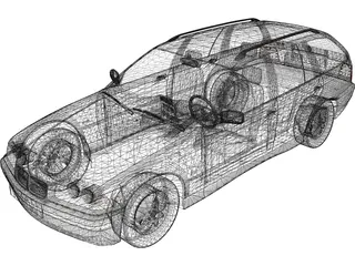 BMW 325i Touring (1995) 3D Model preview