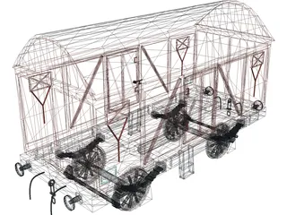 Goods Wagon 3D Model preview