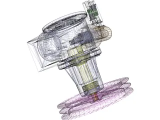 Piston Pomp 3D Model preview
