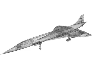 Concorde 3D Model preview