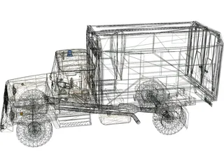 GAZ Russian Police Car 3D Model preview
