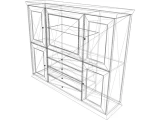 Entertainment Center 3D Model preview