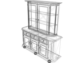 Wood Hutch 3D Model preview