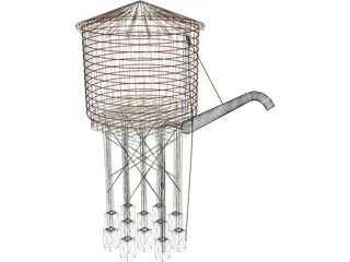 Water Tower 3D Model preview