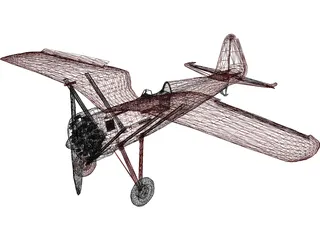 PZL P.11C 3D Model preview