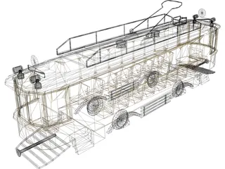 Trolley Russian WW1 Type-H 3D Model preview