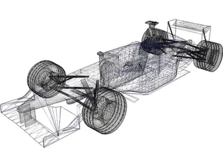 F1 Car Williams (2001) 3D Model preview