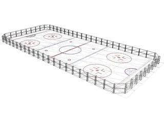 Ice Hockey Course 3D Model preview