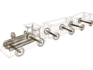 Toy Train 3D Model preview