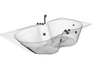 Bathtub Apollonia 3D Model preview