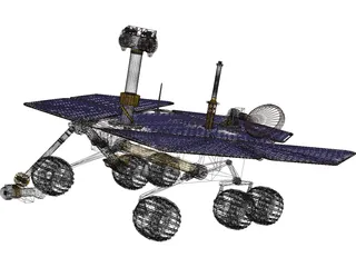 Mars Spirit Rover Exploration 3D Model preview