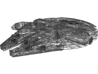 Star Wars Millenium Falcon 3D Model preview