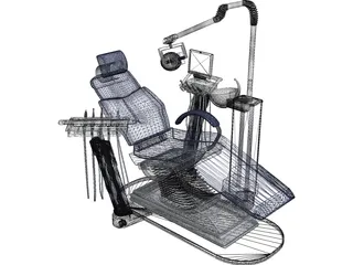 Dentist Chair 3D Model preview