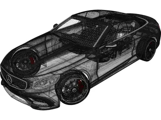 Mercedes-Benz S63 AMG Cabriolet (2017) 3D Model preview