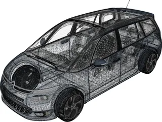 Citroen Grand C4 Picasso (2014) 3D Model preview