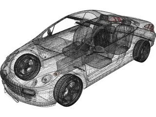 Peugeot 307 CC 3D Model preview