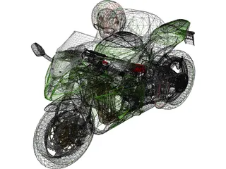 Kawasaki Ninja ZX10R (2011) 3D Model preview