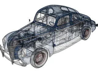 Ford Deluxe (1940) 3D Model preview
