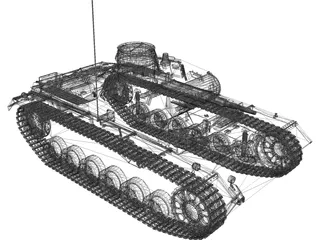 Panzer III 3D Model preview