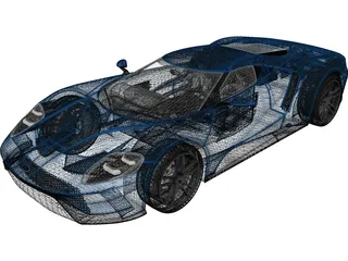 Ford GT (2017) 3D Model preview