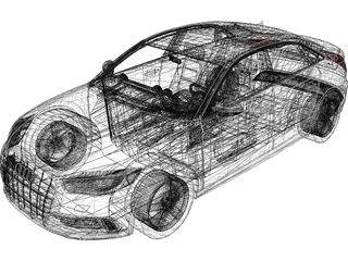 Audi A3 Sedan (2013) 3D Model preview