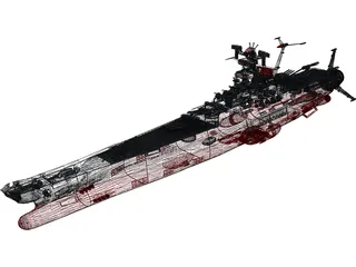 Space Battleship Yamato 3D Model preview