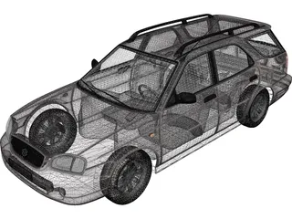 Suzuki Baleno Kombi (1999) 3D Model preview