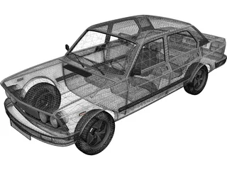 Fiat 132 (1981) 3D Model preview