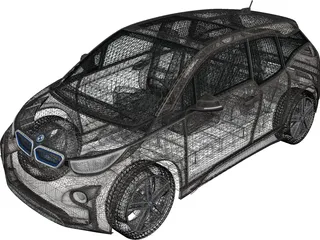BMW i3 (2017) 3D Model preview
