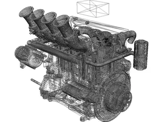 Elan DP02 Mazda MZR Engine 3D Model preview