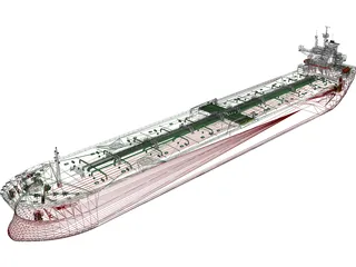 Panamax Oil Tanker 3D Model preview
