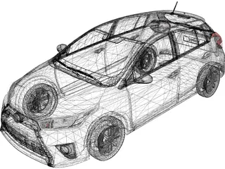 Toyota Yaris (2016) 3D Model preview