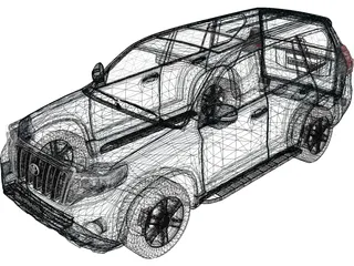 Toyota Land Cruiser Prado (2016) 3D Model preview